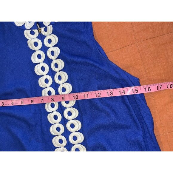 Lilly Pulitzer Blue Jane Embroidery Shift Women's Mini Dress Size 0 - Picture 7 of 10